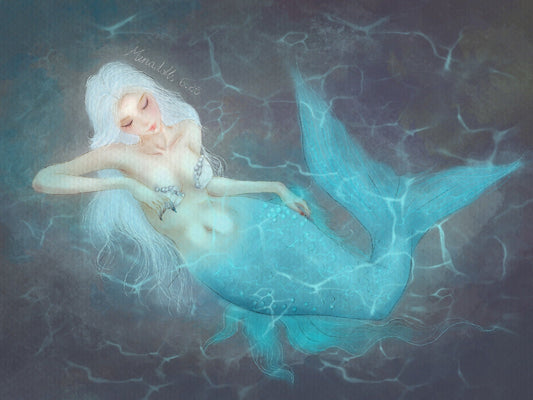 Digital illustration of Minadolls - Deep Ocean Pearl Mermaid.