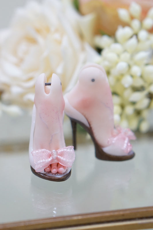 Signature - White Pink High Heel Shoes